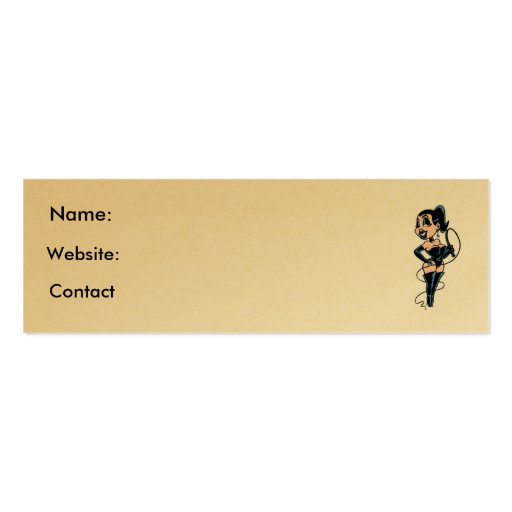 Lady Whip Profile Card Business Cards (front side)