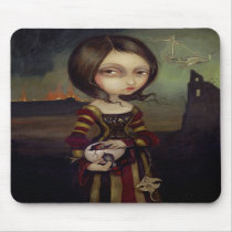 Lady with a Bosch Egg gothic Mousepad by strangeling Lady with a Bosch Egg gothic Mousepad