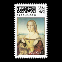 Lady With a Unicorn -  Raphael postage