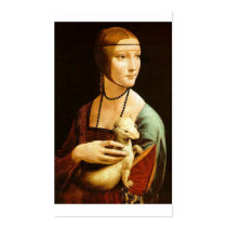 Lady with an Ermine by Leonardo Da Vinci c. 1490 Business Card Template