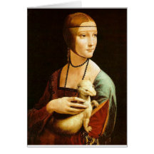 Lady with an Ermine by Leonardo Da Vinci c. 1490 Cards