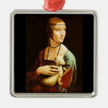 Lady With An Ermine Christmas Tree Ornament