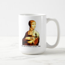 Lady with an ermine coffee mug