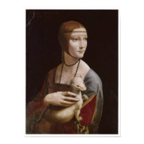 Lady with an Ermine, Leonardo da Vinci, 1485 Print