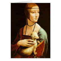 Lady with an Ermine, Leonardo Da Vinci Cards