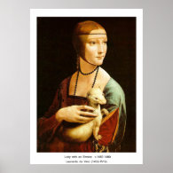 Lady with an Ermine, Leonardo Da Vinci Print
