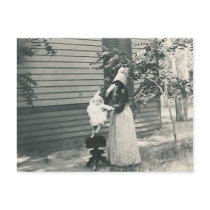 lady with bonnet putting child on seat postcards by amazingvintage lady with bonnet putting child on seat postcards