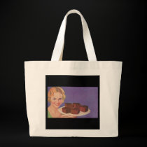 lady with brownie ad bag bags