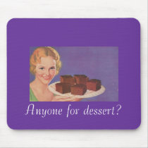 lady with brownie ad mousepad by amazingvintage lady with brownie ad mousepad
