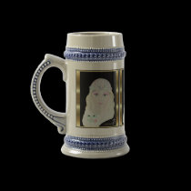 Lady with Cat and Rose mugs