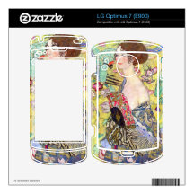 Lady with fan by Gustav Klimt LG Optimus 7 Decals