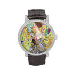 Lady with Fan by Gustav Klimt, Vintage Japonism Watch