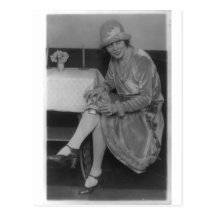 Lady With Flask 1926 Postcard