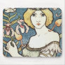Lady with Flowers ~ Art Nouveau "Salon des cent" Mouse Pad