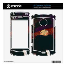 Lady with hat and feather by Gustav Klimt LG Optimus 7 Decals