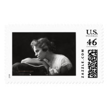 Lady with Pearls postage by bhbphotos Lady with Pearls postage