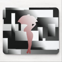 Lady With Umbrella mousepads