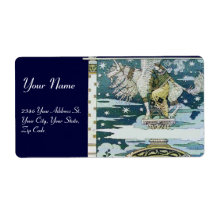 LADY WITH UNICORN PERSONALIZED SHIPPING LABELS