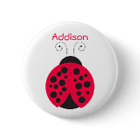 Ladybird Name badge Buttons