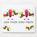Ladybirds Ladybugs and Bees Cute Mousepad Design