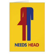 Ladyboy Needs Head Greeting Card