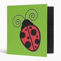 Ladybug 3 Ring Binders