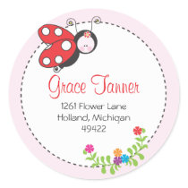 Ladybug Address Label Sticker