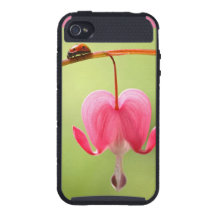 Ladybug and Bleeding Heart Flower Case For iPhone 4