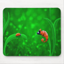 Ladybug and Chameleon mousepads by vladstudio Ladybug and Chameleon mousepads