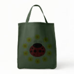 Ladybug and Daisies Grocery Tote