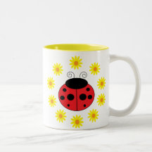 Ladybug and Daisies Mug