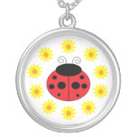 Ladybug and Daisies Necklace