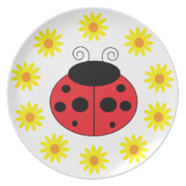 Ladybug and Daisies Plate plates
