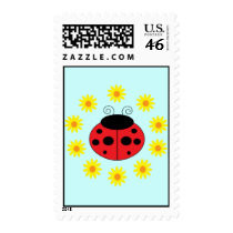 Ladybug and Daisies Postage