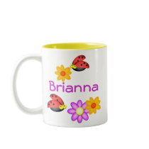 Ladybug and Flowers Coffee Mug