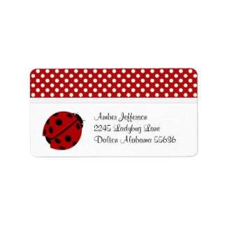 Ladybug and Polka-dot Address Labels
