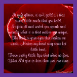 Ladybug and Rose with Poem Poster posters
