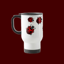 Ladybug Art Travel Mug Beer Glass Ladybug  Cup