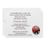 ladybug; baby shower personalized invite