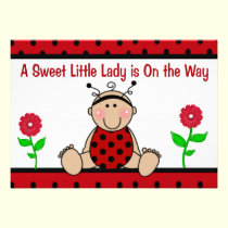 Ladybug Baby Shower Invitation invitations