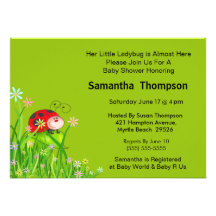 Ladybug Baby Shower Invitation