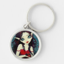 Ladybug Big-Eye Fairy Art Key Chain