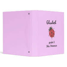 Ladybug binder for school binder