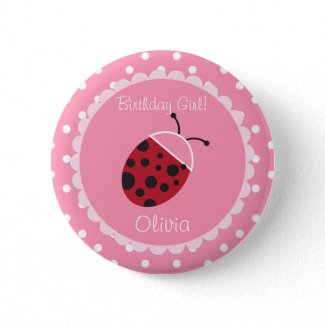 Ladybug Birthday Button zazzle_button