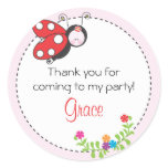 Ladybug Birthday Favor Sticker