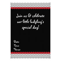 Ladybug Birthday Invitation invitations