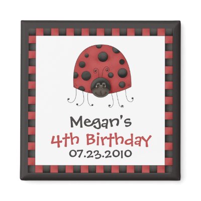 Ladybug • Birthday Invitation Magnet by CSKidsOccasions