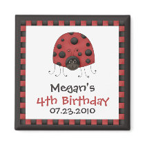 Ladybug • Birthday Invitation Magnet