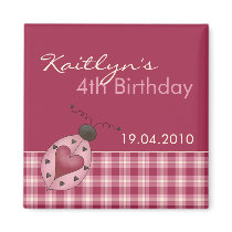 Ladybug · Birthday Invitation Magnet by CSKidsOccasions Ladybug · Birthday Invitation Magnet