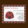 Ladybug • Birthday Invitation Postcard